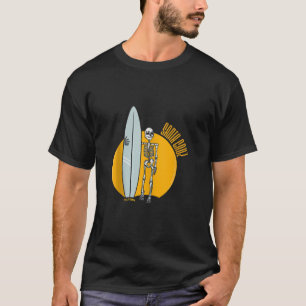 Camiseta Esqueleto de Surf de Santa Cruz de California Beac