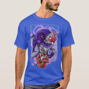 Camiseta Esqueleto de té ataca una gran pira marina con un 
