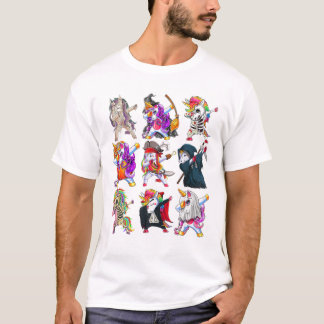 Camiseta Esqueleto de Unicornio de Halloween