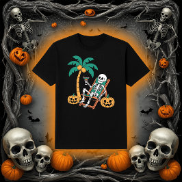 Camiseta Esqueleto de vacaciones | Fiesta de Halloween en l