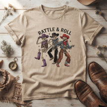 Esqueleto de vaqueros bailando Rattle & Roll Weste