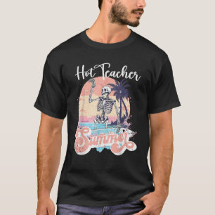 Camiseta Esqueleto de verano de profesores calientes Vint d