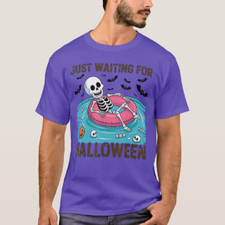 Camiseta Esqueleto de verano espeluznante que solo espera H
