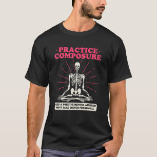 Camiseta Esqueleto de Yoga de Composición Práctica