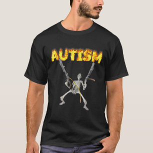 Camiseta Esqueleto del Autismo Divertido Meme Dank Específi
