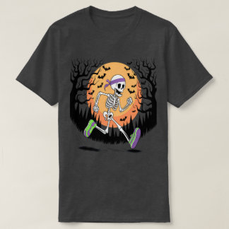 Camiseta Esqueleto del corredor de Halloween: Amantes del f