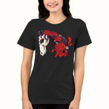 Esqueleto del Día de los Caballos Muertos con Rosa