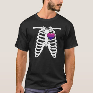 Camiseta Esqueleto del Orgullo Bisexual de Halloween