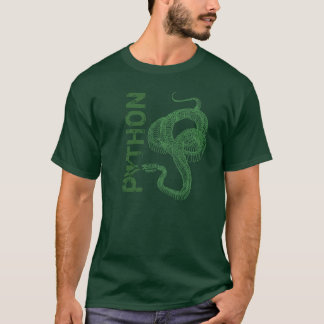 Camiseta Esqueleto del pitón, serpiente en espiral lista
