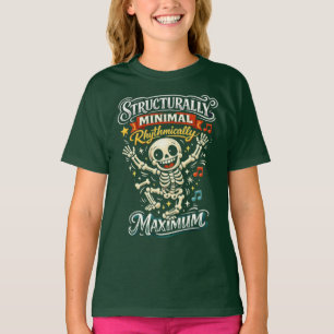 Camiseta Esqueleto Divertido Bailando Halloween