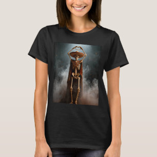 Camiseta Esqueleto divertido de cinco de mayo fiesta corazó