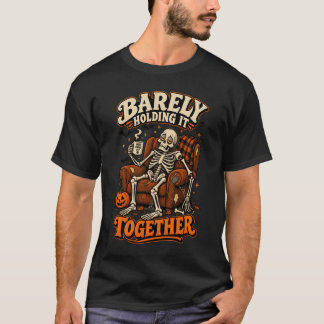 Camiseta Esqueleto Divertido de Halloween que Apenas se Man