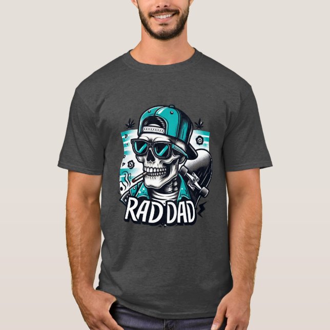 Camiseta Esqueleto divertido de Rad Dad del Día del Padre R (Anverso)