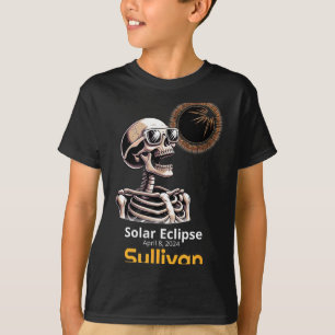 Camiseta Esqueleto Divertido Eclipse Solar Sullivan Indiana