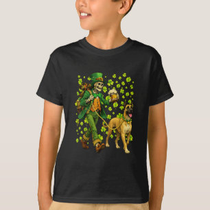 Camiseta Esqueleto Divertido Paseando Gran Danés Amante de 