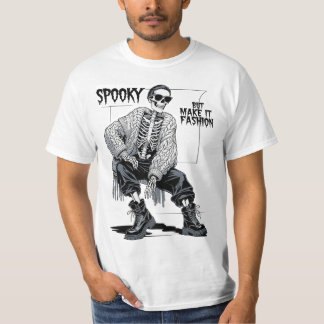 Camiseta Esqueleto Divertido pero con Moda Espeluznante