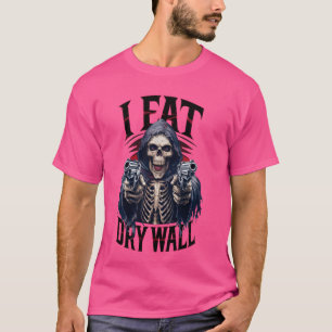Camiseta Esqueleto divertido sarcástico como drywall cringe
