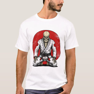 Camiseta Esqueleto divertido vintage de Jiu-jitsu brasileño