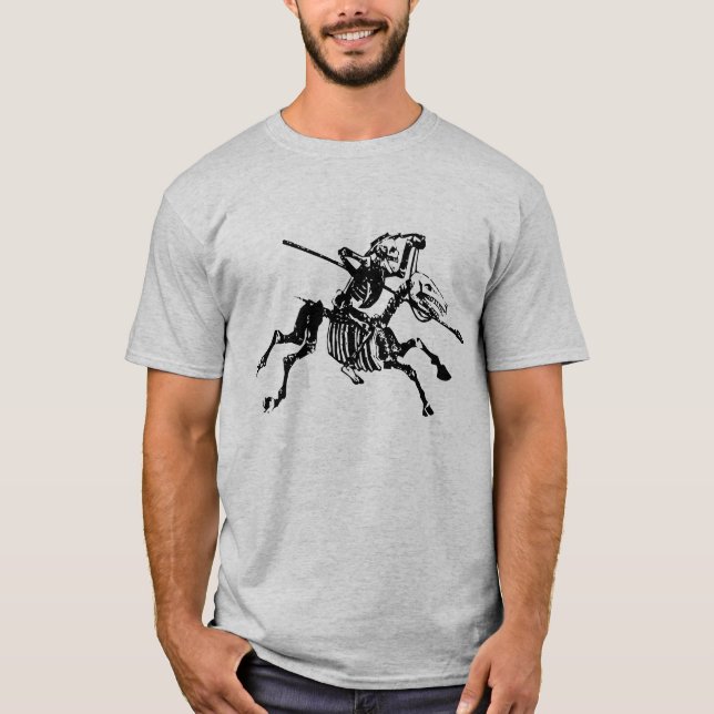 Camiseta Esqueleto en caballo esquelético (Anverso)