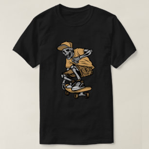 Camiseta Esqueleto en un monopatín