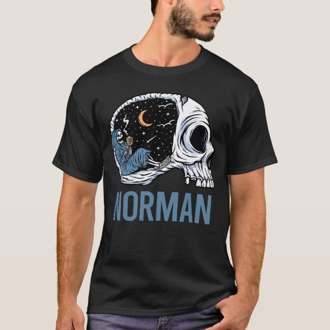 Camiseta Esqueleto escalofriante - Norman (Anverso)