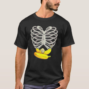 Camiseta Esqueleto Espantoso Mujeres Halloween Cráneo Jaula