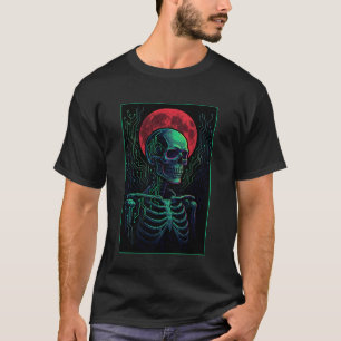 Camiseta Esqueleto espeluznante Circuito de computadora Gam