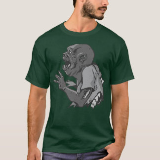 Camiseta Esqueleto espinal de la herida del brazo zombi feo