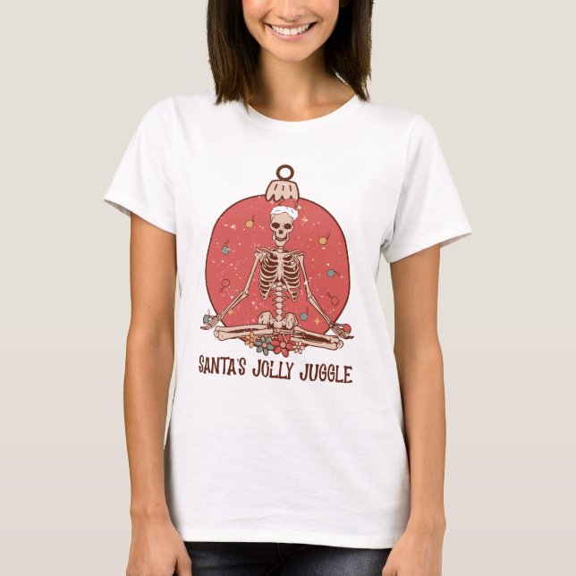 Camiseta Esqueleto festivo de yoga 2023 - Orgullo único de  (Anverso)