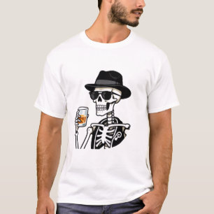 Camiseta esqueleto fumando