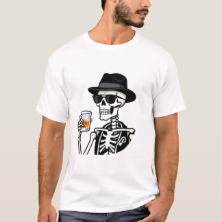 Camiseta esqueleto fumando