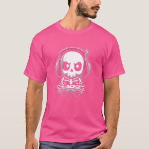 Camiseta Esqueleto Gamer Divertido No Puedo Escucharte Esto
