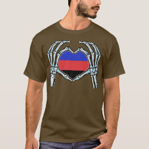 Camiseta Esqueleto Gay Polyamorous Identidad sexual no bina