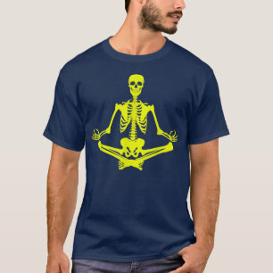 Camiseta Esqueleto Humano En Lotus Posture (Padmasana) Yoga
