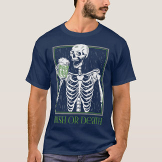 Camiseta Esqueleto irlandés o de la muerte Bebe verde