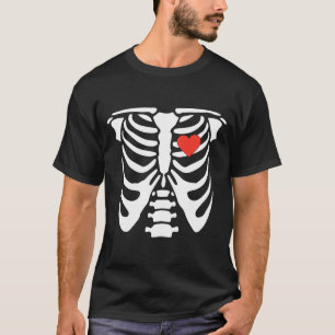 Camiseta Esqueleto Jaula de Costillas Halloween Esqueleto C
