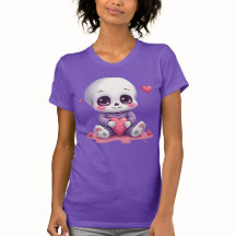 Esqueleto Kawaii Sosteniendo Corazón