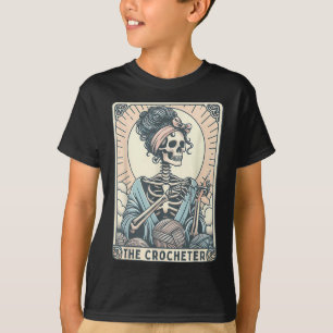 Camiseta Esqueleto La Madre Tejedora Carta de Tarot Tejedor
