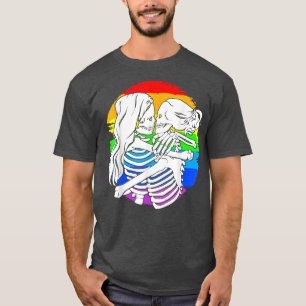 Camiseta Esqueleto Lesbiano Pareja Orgullo Lesbiano Por Hal