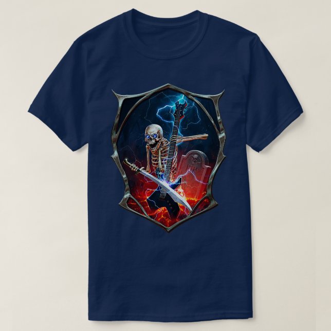 Camiseta Esqueleto metalizado (Diseño del anverso)