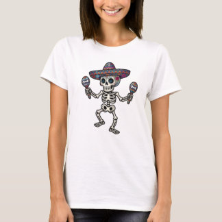Camiseta Esqueleto Mexicano Colorido