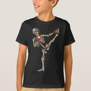 Camiseta Esqueleto Muay Thai Halloween Kickboxing Mma Lucha