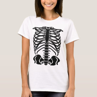 Camiseta Esqueleto Negro de Costillas