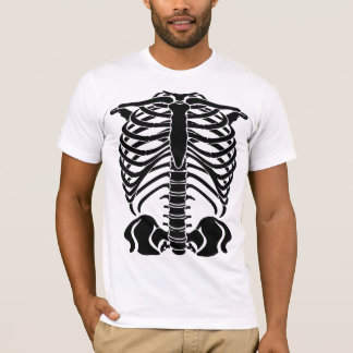Camiseta Esqueleto Negro de Costillas