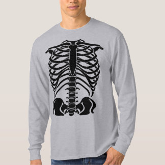 Camiseta Esqueleto Negro de Costillas