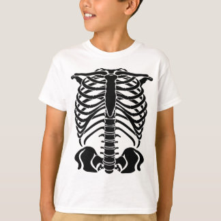 Camiseta Esqueleto Negro Jaula de Costillas