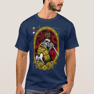 Camiseta Esqueleto no muerto japonés Geisha Arte Demonio Ka