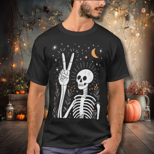 Camiseta Esqueleto Pacífico con Estrellas y Luna (Subido por el creador)