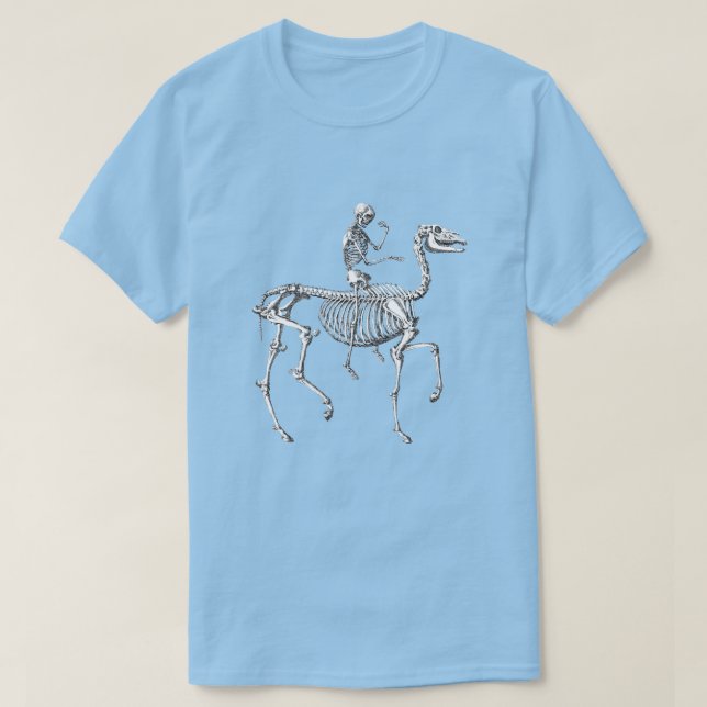 Camiseta Esqueleto para caballos y pilotos humanos (Diseño del anverso)