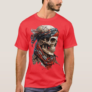 Camiseta Esqueleto Patriótico Skull Estados Unidos 4 De Jul
